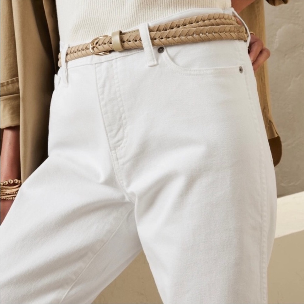 NWT! Banana Republic Women’s White Slouched Ankle Jean - Size 33/16 🩷 - Picture 2 of 6